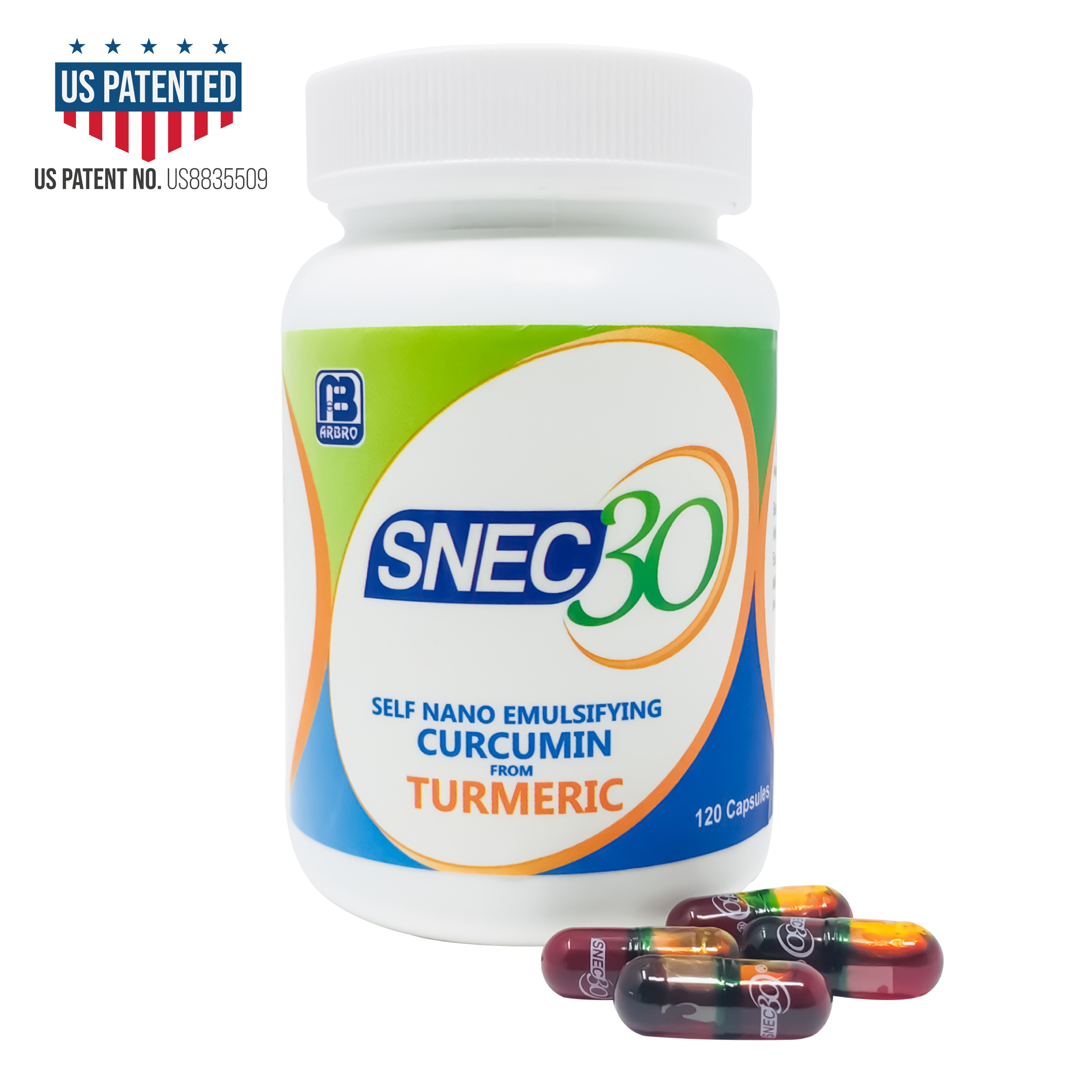 SNEC-30 Curcumin Capsules Bottle